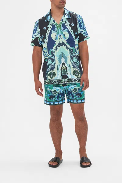 CAMILLA SHORT SLEEVE CAMP COLLARED SHIRT THESE WALLS ARE TALKING