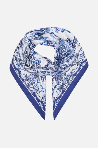 CAMILLA SILK SQUARE SCARF GLAZE AND GRAZE