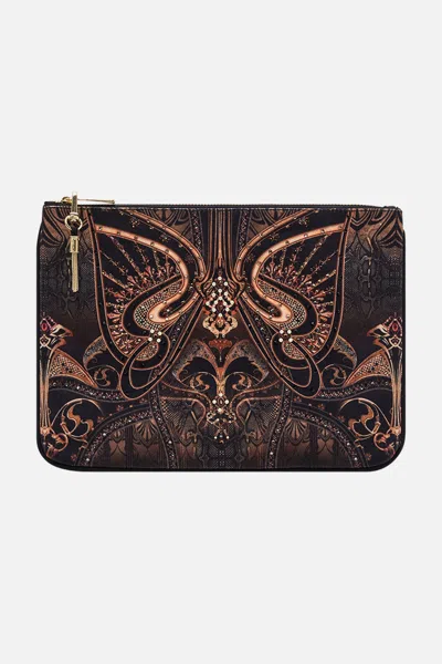 CAMILLA SMALL CANVAS CLUTCH NOUVEAU NOIR