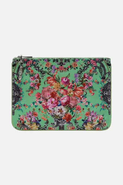 CAMILLA SMALL CANVAS CLUTCH PORCELAIN DREAM