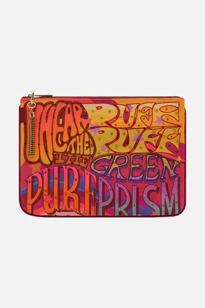CAMILLA SMALL CANVAS CLUTCH PURE PRISM