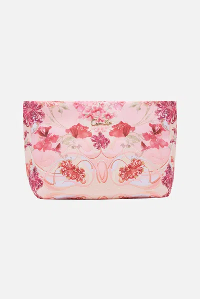 CAMILLA SMALL MAKEUP CLUTCH BLOSSOMS AND BRUSHSTROKES
