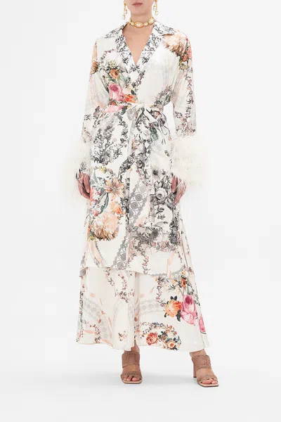 CAMILLA SPLIT CUFF SOFT COAT WITH FEATHERS DE HAAR MEMOIRS