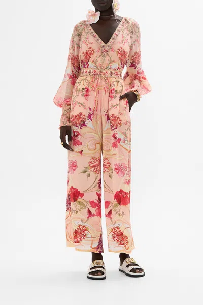 CAMILLA STRAIGHT LEG PANT BLOSSOMS AND BRUSHSTROKES