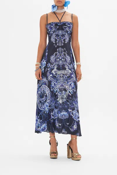 CAMILLA STRAP DETAIL DRESS DELFT DYNASTY
