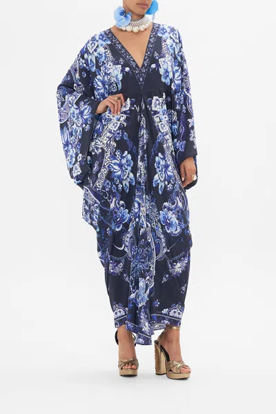 CAMILLA T SHAPE LONG KAFTAN DELFT DYNASTY