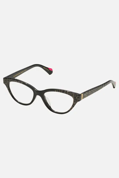 CAMILLA THE SHOWSTOPPER OPTICAL GLASSES BLACK GLITTER LEOPARD