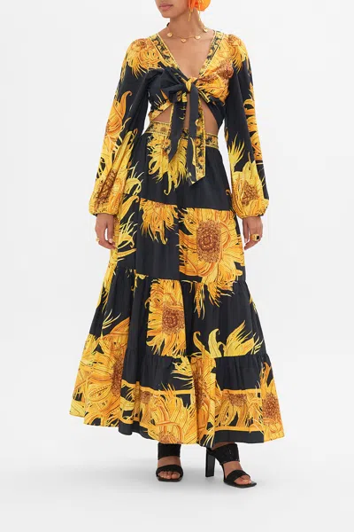 CAMILLA TIE FRONT BLOUSON SLEEVE BLOUSE MAKE ME YOUR MASTERPIECE