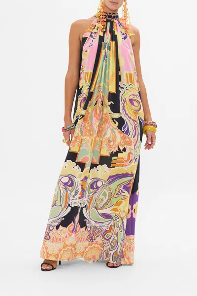 CAMILLA TIE NECK LONG DRESS CLUB CINEMANIA