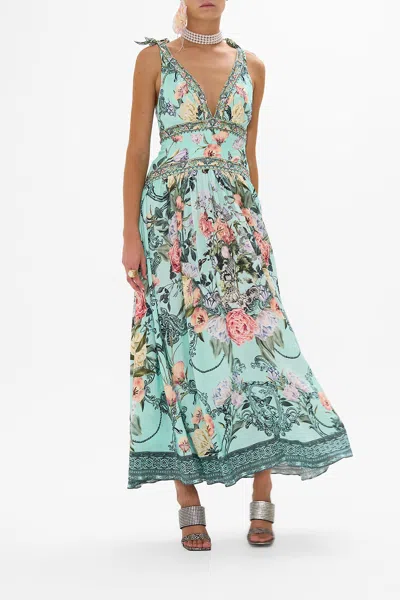 CAMILLA TIE SHOULDER DRESS PETAL PROMISE LAND