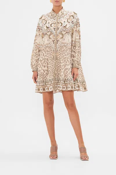 CAMILLA TIERED SHIRT DRESS GROTTO GODDESS