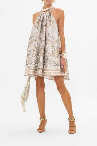 CAMILLA TRAPEZE MINI DRESS IVORY TOWER TALES