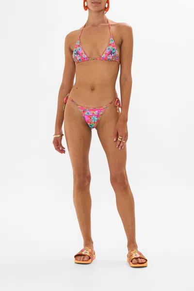 CAMILLA TRI BRA BIKINI WITH MULTICLR STITCH WINDMILLS AND WILDFLOWERS