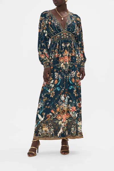 CAMILLA V NECK WAISTED JERSEY DRESS SHE WHO WEARS THE CROWN