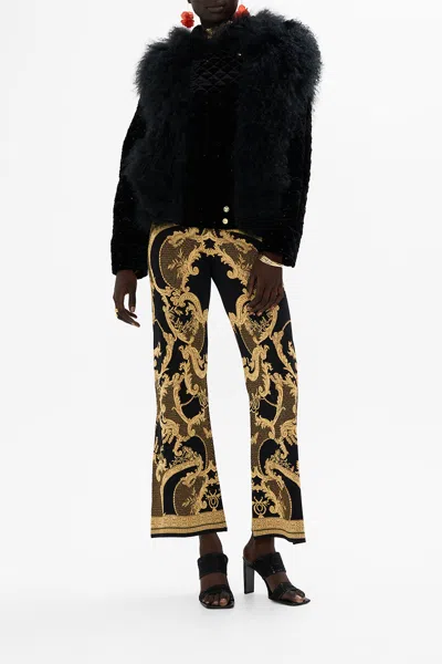 CAMILLA VELVET JACKET WITH FUR PANELS MAGIC IN THE MANUSCRIPTS