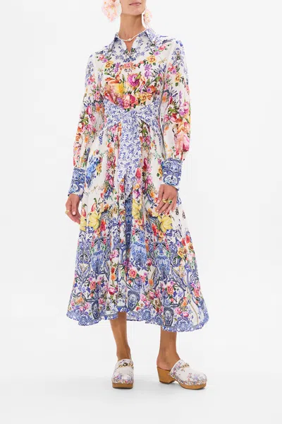 CAMILLA WAIST TIE SHIRT DRESS DUTCH IS LIFE