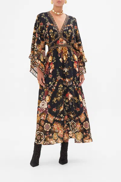 CAMILLA WAISTED DRESS WITH KIMONO SLEEVE STITCHED IN TIME