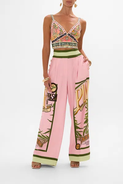 CAMILLA WIDE LEG PANT WITH BUTTONS LETS CHASE RAINBOWS
