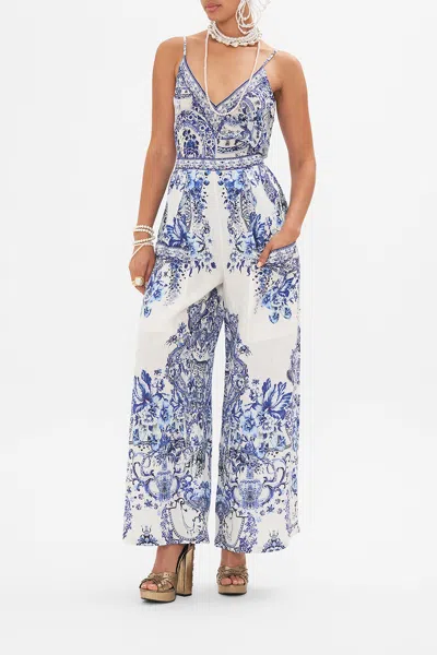 CAMILLA WIDE LEG TROUSER WITH FRONT POCKETS GLAZE AND GRAZE