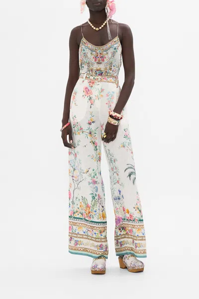 CAMILLA WIDE LEG WAISTED PANT PLUMES AND PARTERRES