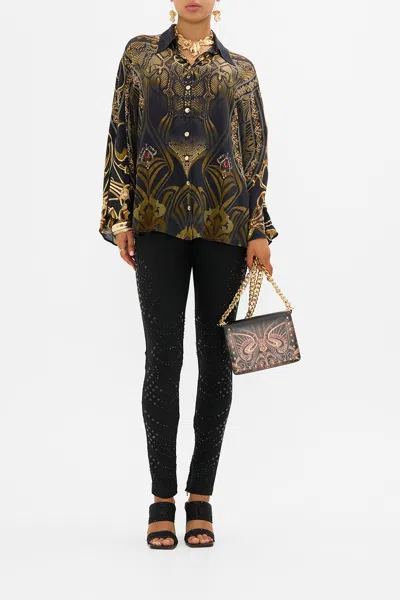 CAMILLA WIDE SLEEVE BLOUSE NOUVEAU NOIR