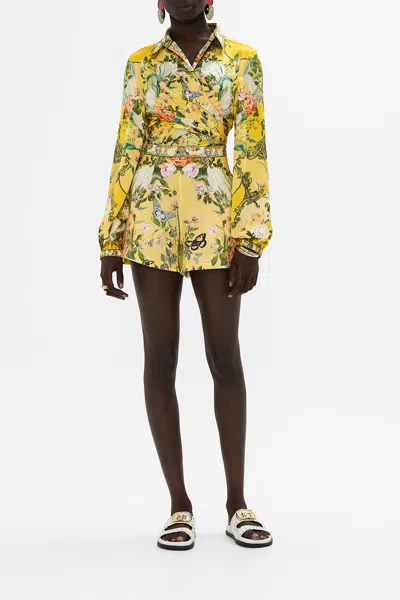 CAMILLA WIDE WAISTBAND SHORT PATHS OF GOLD