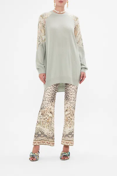 CAMILLA WOOL CASHMERE SILK SPLICED SHOULDER KNIT LOOKING GLASS HOUSES