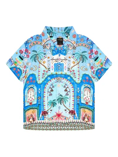 CAMILLA GRAPHIC-PRINT SHORT-SLEEVE SHIRT