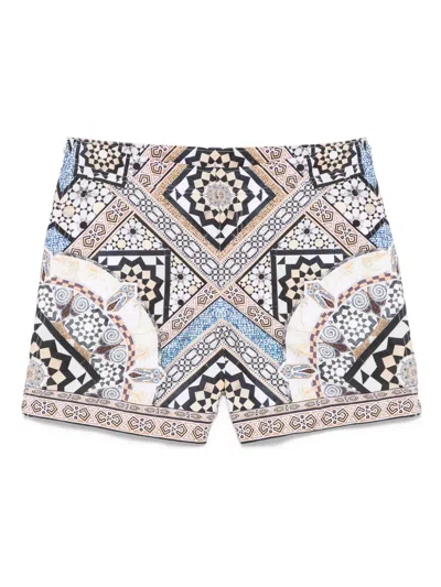 CAMILLA MAKE ME YOUR MOSAIC-PRINT SWIM SHORTS