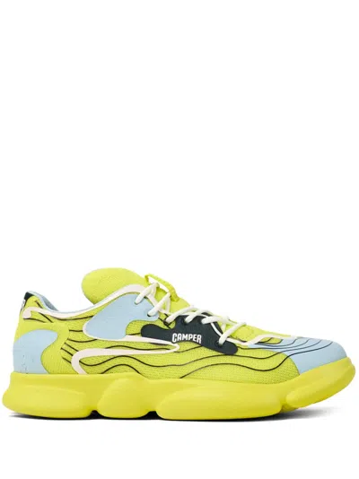 CAMPER KARST WAVE-PRINT LACE-UP SNEAKERS