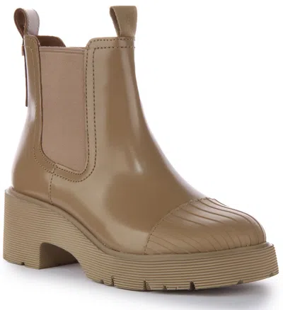 CAMPER CAMPER MILAH ELASTIC SMOOTH LEATHER CHELSEA BOOT BEIGE WOMENS US 6 - 7