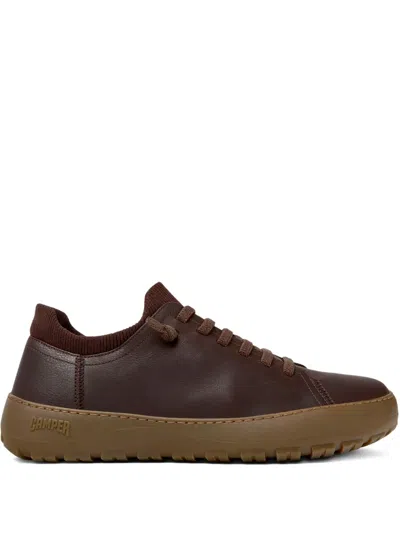 CAMPER PEU SERRA RIBBED-COLLAR LEATHER SNEAKERS