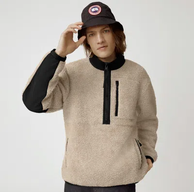 CANADA GOOSE CANADA GOOSE - RENFREW PULLOVER KIND HIGH PILE FLEECE - LIGHT TAN - L