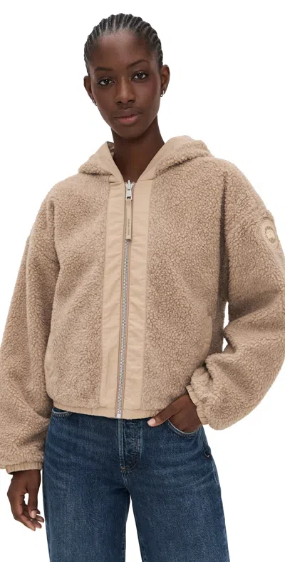 CANADA GOOSE ALBERNI REVERSIBLE BOMBER JACKET DESERT SAND