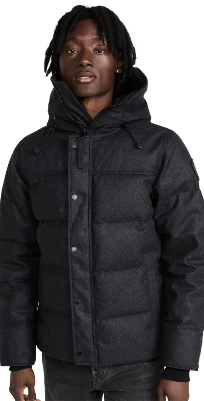 CANADA GOOSE MACMILLAN WOOL PARKA CARBON MEL