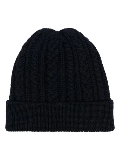 CANALI CABLE-KNIT BEANIE HAT