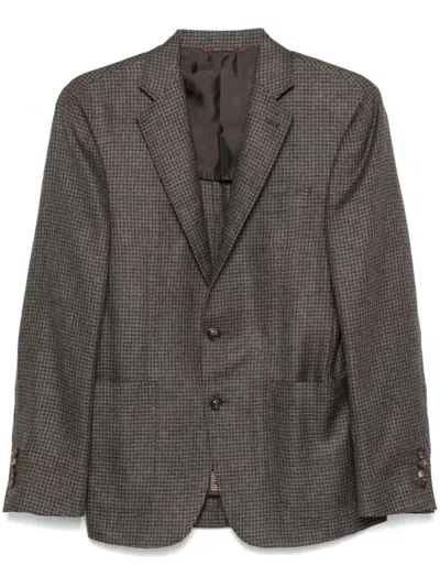 CANALI DOGTOOTH-PATTERN BLAZER