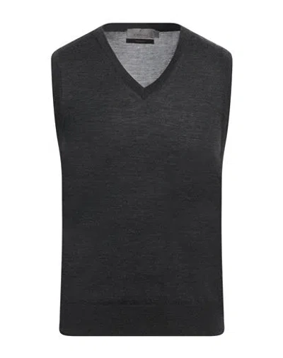 CANALI CANALI EXCLUSIVE MAN SWEATER CHARCOAL SIZE 48 WOOL