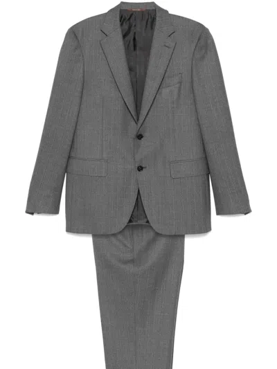 CANALI HERRINGBONE-PATTERN SUIT