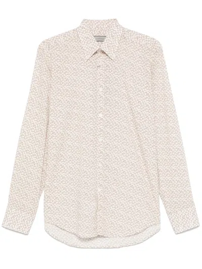 CANALI LEAF-PRINT SHIRT