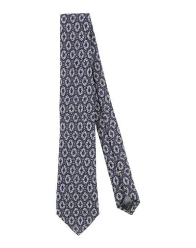 CANALI CANALI MAN TIES & BOW TIES BLUE SIZE - WOOL, COTTON