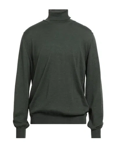 CANALI CANALI MAN TURTLENECK MILITARY GREEN SIZE 48 MERINO WOOL