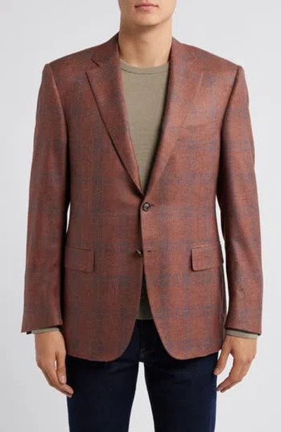 CANALI CANALI SIENA REGULAR FIT SHADOW CHECK SILK & CASHMERE SPORT COAT