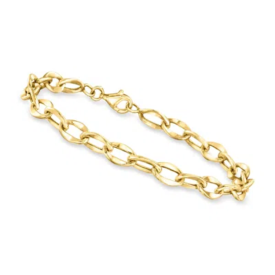 CANARIA FINE JEWELRY CANARIA 6MM 10KT YELLOW GOLD OVAL-LINK BRACELET