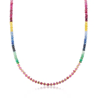 CANARIA FINE JEWELRY CANARIA 75.00- MULTI-GEMSTONE BEAD NECKLACE IN 10KT YELLOW GOLD