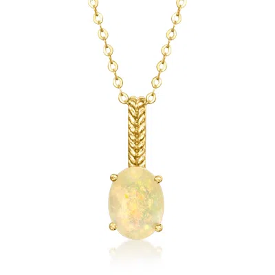 CANARIA FINE JEWELRY CANARIA OPAL PENDANT NECKLACE IN 10KT YELLOW GOLD