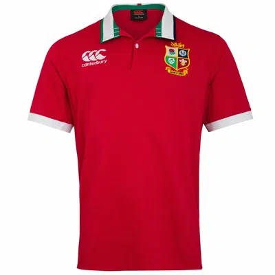 CANTERBURY CANTERBURY BRITISH & IRISH LIONS 2021 CLASSIC SHORT SLEEVE JERSEY - RED - MENS