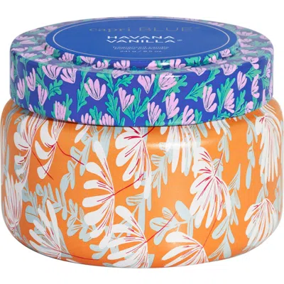 CAPRI BLUE CAPRI BLUE HAVANA VANILLA PATTERN PLAY TRAVEL TIN CANDLE