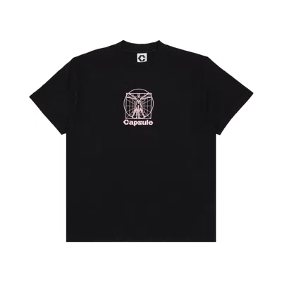 CAPSULE CAPSULE VITRUVIAN ICON T-SHIRT 'BLACK/PINK'