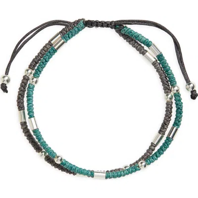 CAPUTO & CO BALINESE BEADED BRAIDED CORD BRACELETS